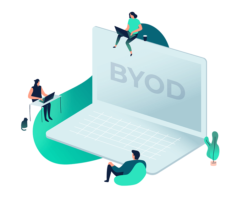 Do you support when employees bring their own devices to the office?